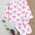 white pink  hand screen printed unisex sleepwear set- set of 2