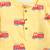 yellow red  hand screen printed unisex sleepwear set- set of 2