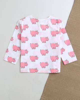 white pink  hand screen printed unisex sleepwear set- set of 2 3