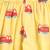 yellow red  hand screen printed unisex sleepwear set- set of 2