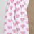 white pink  hand screen printed unisex sleepwear set- set of 2
