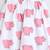 white pink  hand screen printed unisex sleepwear set- set of 2