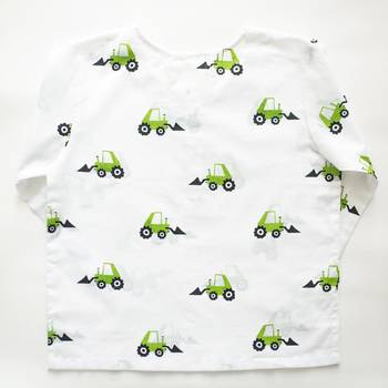 white green hand screen printed unisex sleepwear set- set of 2 4