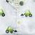 white green hand screen printed unisex sleepwear set- set of 2