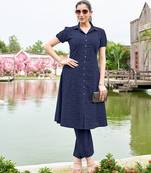 Women Schiffli Cotton Top With Trouser