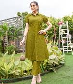 Women Schiffli Cotton Top With Trouser