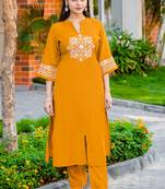 Women Viscos Rayon Kurta With Trouser 