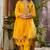 Viscose Rayon Mustard Color Embroidery Kurta Set