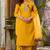 Viscose Rayon Mustard Color Embroidery Kurta Set