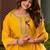 Viscose Rayon Mustard Color Embroidery Kurta Set
