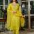 Viscose Rayon Lemon Yellow Color Embroidery Kurta Set