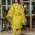 Viscose Rayon Lemon Yellow Color Embroidery Kurta Set