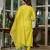 Viscose Rayon Lemon Yellow Color Embroidery Kurta Set