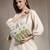 thread bloom pastel green cotton floral embroidered sling bag