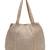 folklore edit beige cotton chevron embellished hobo bag