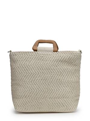 earth edit natural cotton chevron woven handheld bag 6