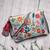 thread bloom off white canvas floral embroidered sling bag