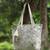earth edit beige cotton jungle toile shoulder bag