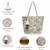 earth edit beige cotton jungle toile shoulder bag