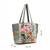 thread bloom sage green cotton floral embroidered tote bag