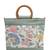 petal posh sage green cotton botanical embellished handheld bag