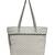 earth edit sage green cotton geometric jacquard tote bag