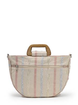 boho natural & pastel cotton ethnic embellished handheld bag 6