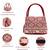 tribal maroon cotton abstract jacquard handheld bag