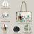 kooky natural & multi jacquard boho floral embroidered tote bag
