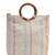 boho natural & pastel cotton striped jacquard handheld bag