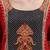 Yufta red and black floral natural silk crepe a-line have a lining kurta palazzo dupatta set