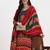 Yufta red and black floral natural silk crepe a-line have a lining kurta palazzo dupatta set