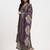 Yufta lavender paisley print natural silk crepe a-line kurta palazzo dupatta set