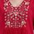Yufta pink embroidered chanderi silk a-line kurta trouser dupatta set
