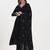 Yufta black kantha work chanderi silk a-line kurta trouser dupatta set