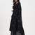 Yufta black kantha work chanderi silk a-line kurta trouser dupatta set