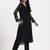 Yufta black kantha work chanderi silk a-line kurta trouser dupatta set