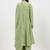 Yufta green solid roman silk anarkali kurta palazzo dupatta set