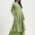 Yufta green solid roman silk anarkali kurta palazzo dupatta set