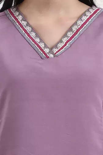 roman silk lavender kurta dupatta pant setset