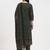 Yufta green pure cotton a flared kurta set with pant and dupatta