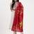 Yufta cream chanderi a line dori embroidery kurta set with pant and dupatta