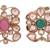 Pleasant oval shape gold plated set of 2 combo adjustable finger ring for women