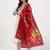 Yufta cream chanderi a line dori embroidery kurta set with pant and dupatta