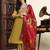 Yufta yellow chanderi a line dori embroidery kurta set with pant and dupatta