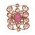 Pleasant oval shape gold plated set of 2 combo adjustable finger ring for women