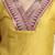 Yufta yellow chanderi a line dori embroidery kurta set with pant and dupatta