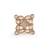 Squire shape white stone gold plated set of 2 combo brass adjustable finger ring for women