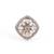 Squire shape white stone gold plated set of 2 combo brass adjustable finger ring for women