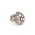 Oval shape white stone gold plated set of 2 combo brass adjustable finger ring for women